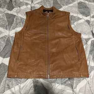 Roots Brown Leather Vest